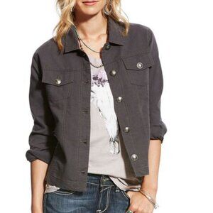Ariat Womens Julissa Lightweight Denim Jacket XL light Charcoal NWOT